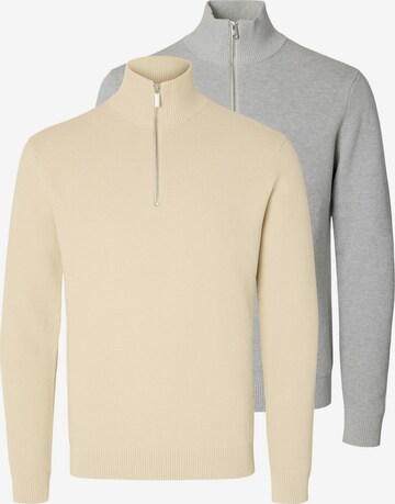 SELECTED Sweater 'Dane' in Silver: front