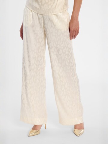 Wide Leg Pantalon ' Dogla ' Ana Alcazar en blanc : devant