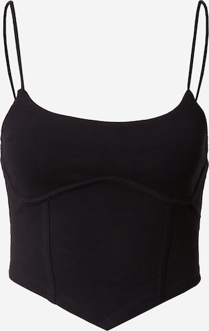 Gina Tricot - Top 'Crissy' em preto: frente