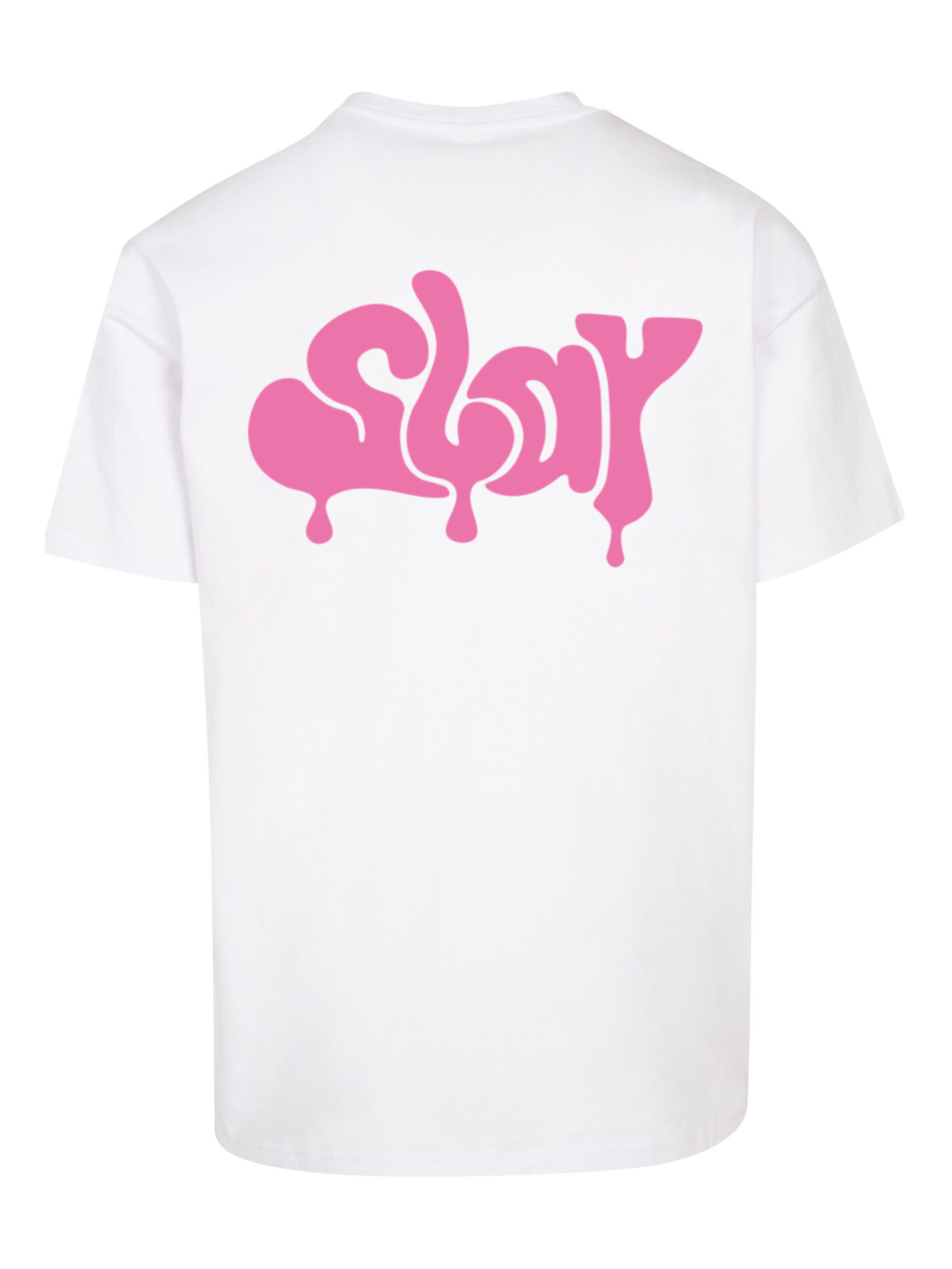 T-Shirt 'SLAY' F4NT4STIC en blanc