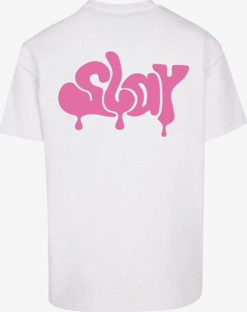 T-Shirt 'SLAY' F4NT4STIC en blanc