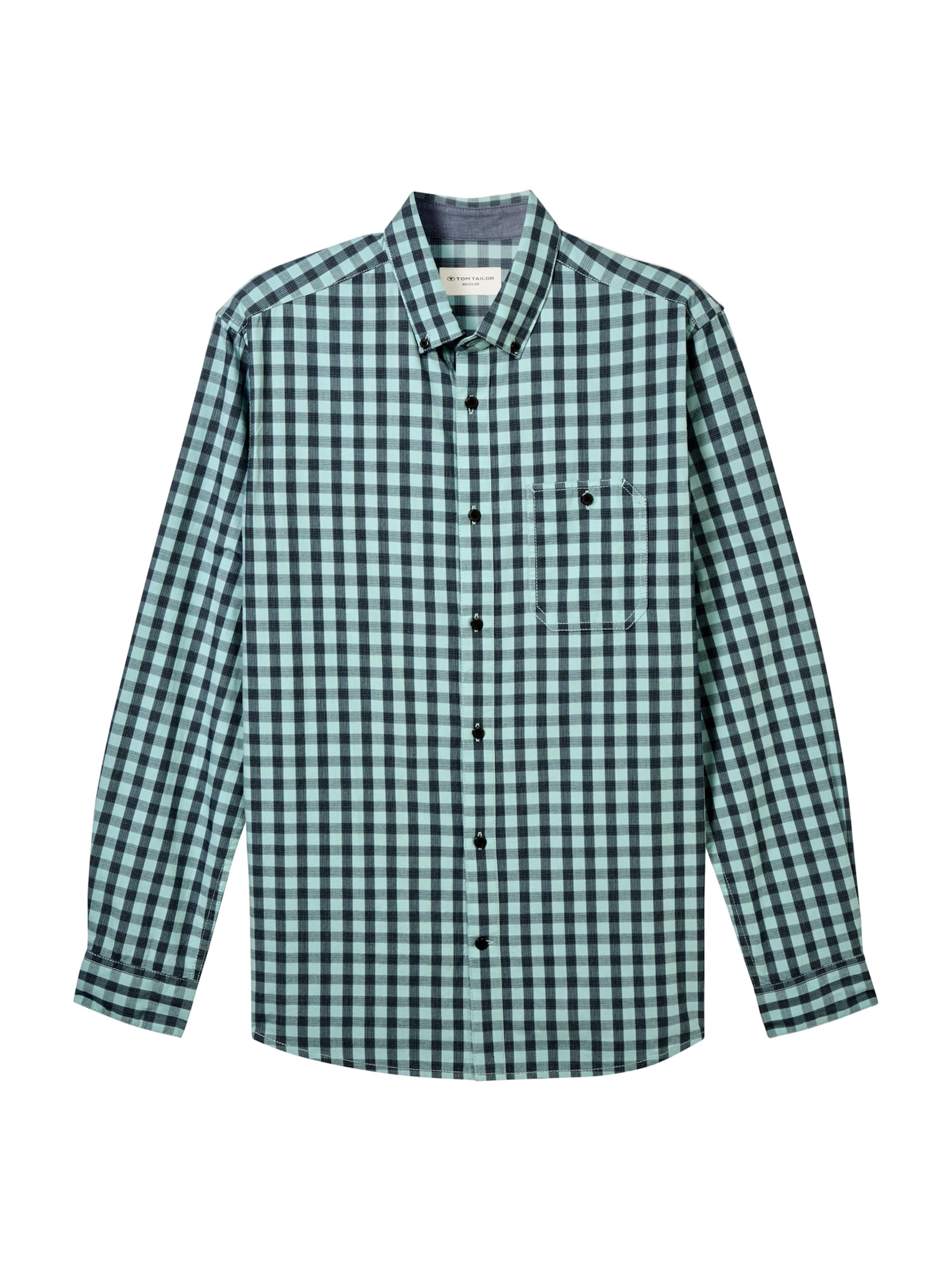 TOM TAILOR Regular Fit Hemd in Grün: Vorderseite