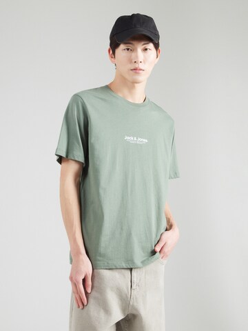 JACK & JONES T-Shirt 'JWHVESTERBRO' in Grün: Vorderseite