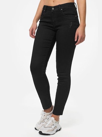 Tazzio Skinny Jeans 'F112' in Zwart: voorkant