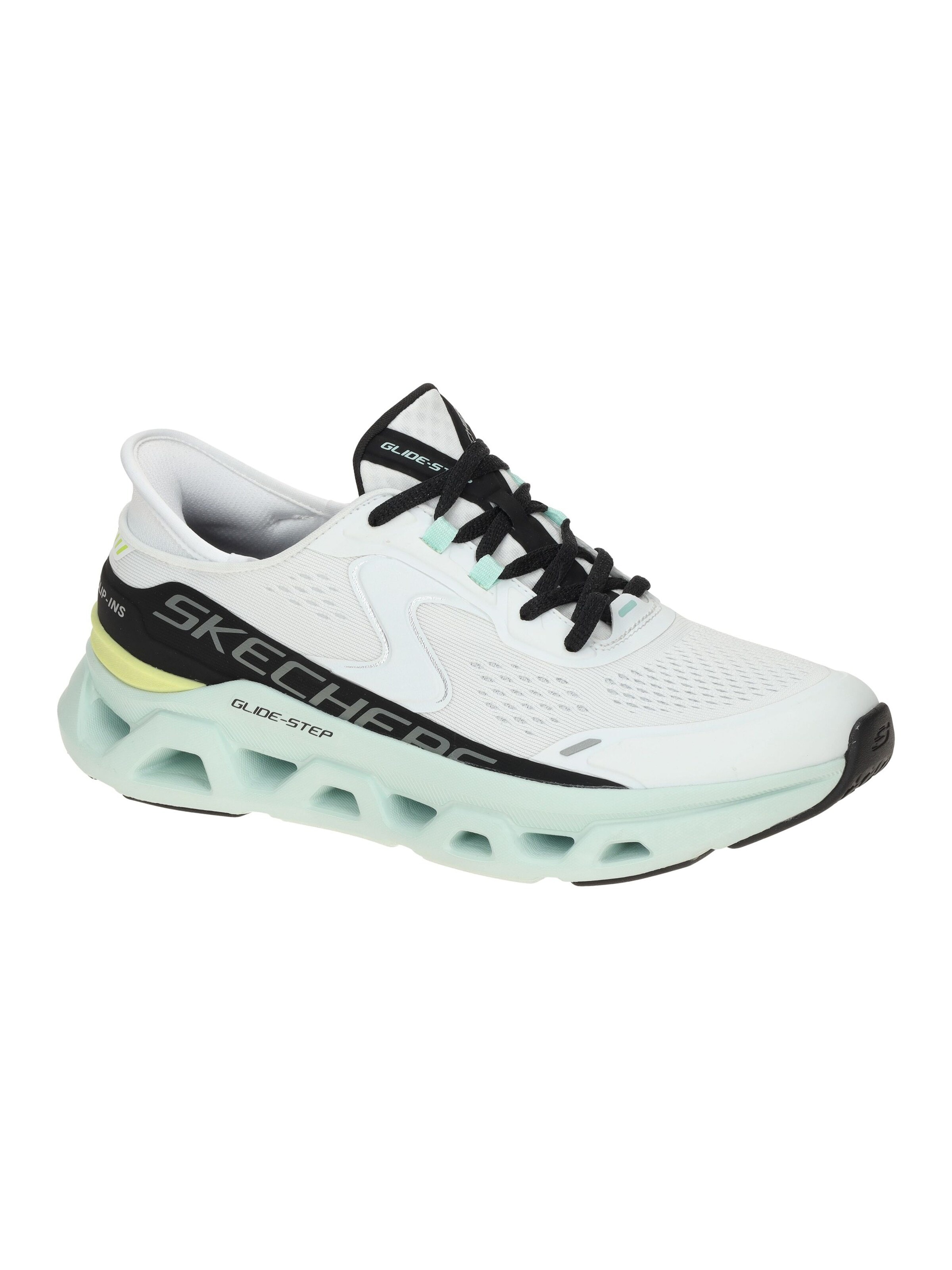 SKECHERS Schnürschuh 'Skechers Glide Step Schuhe weiß grün Damen Slip-Ins 150510'‌‌‌‌‌‌‌‌ in Weiß: Vorderseite