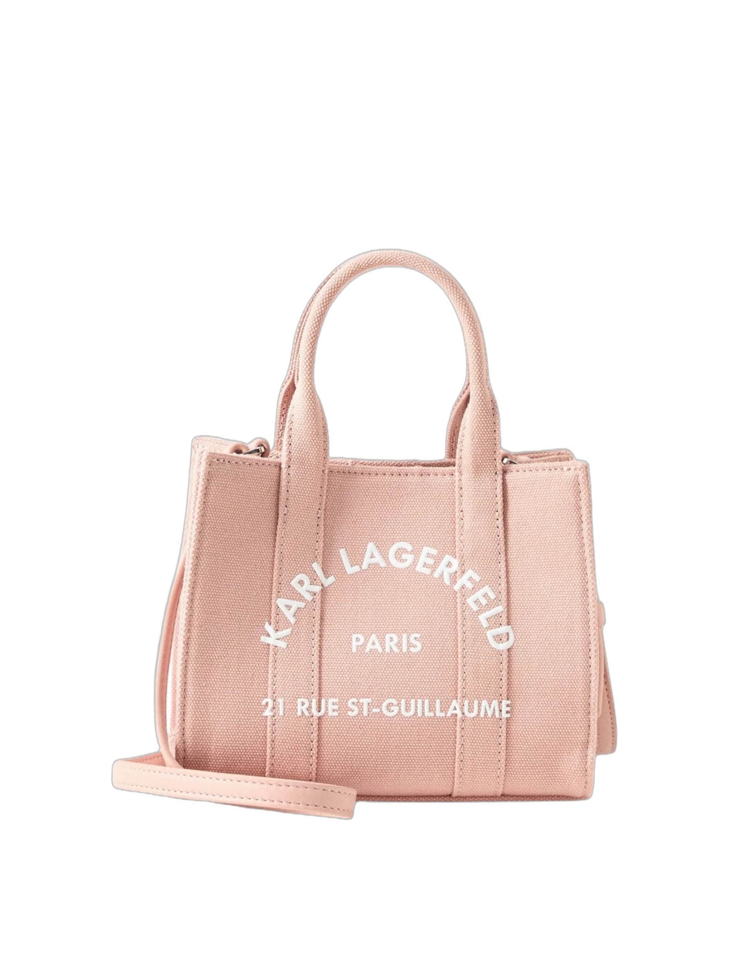 Cabas 'Carré' Karl Lagerfeld en rose : devant