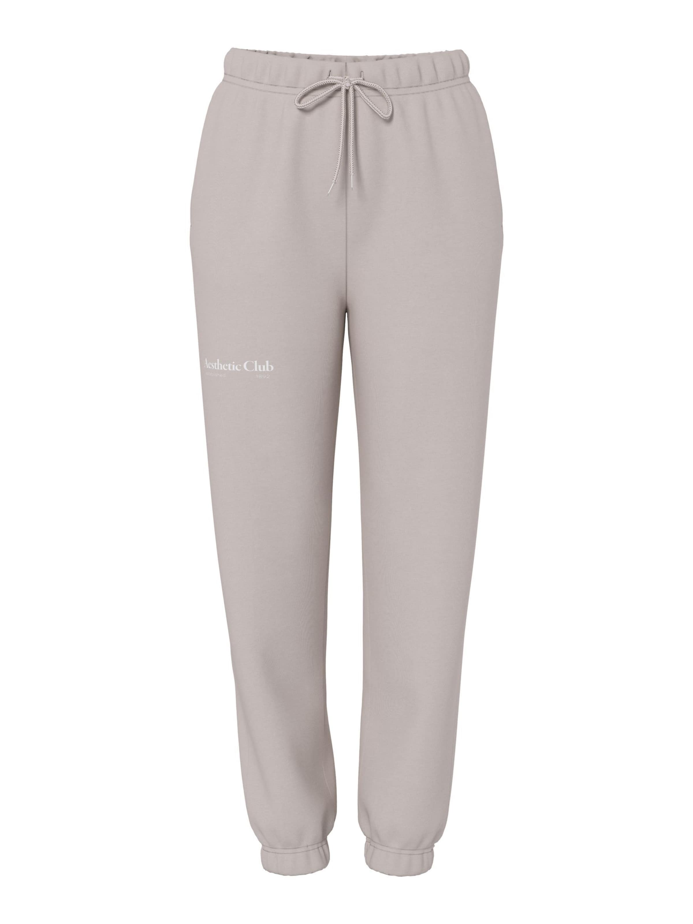 PIECES Tapered Trousers 'PCRISSO' in Grey: front