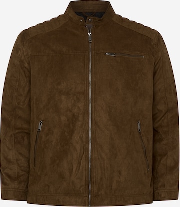 Veste mi-saison 'Rocky' Jack & Jones Plus en marron : devant