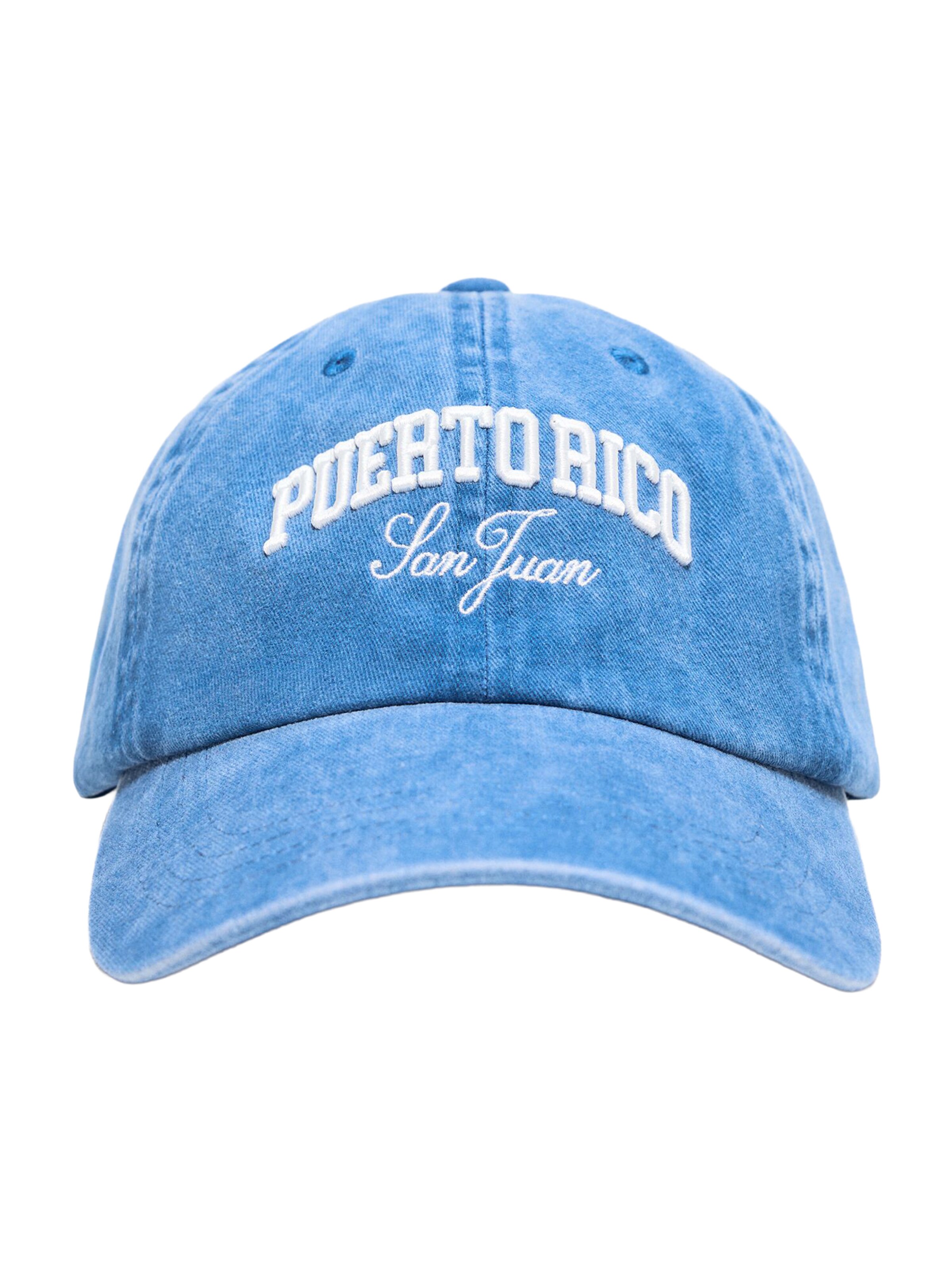 Bershka Čiapka 'PUERTO RICO', veľkosť 55-60 - modrá / biela, Produkt