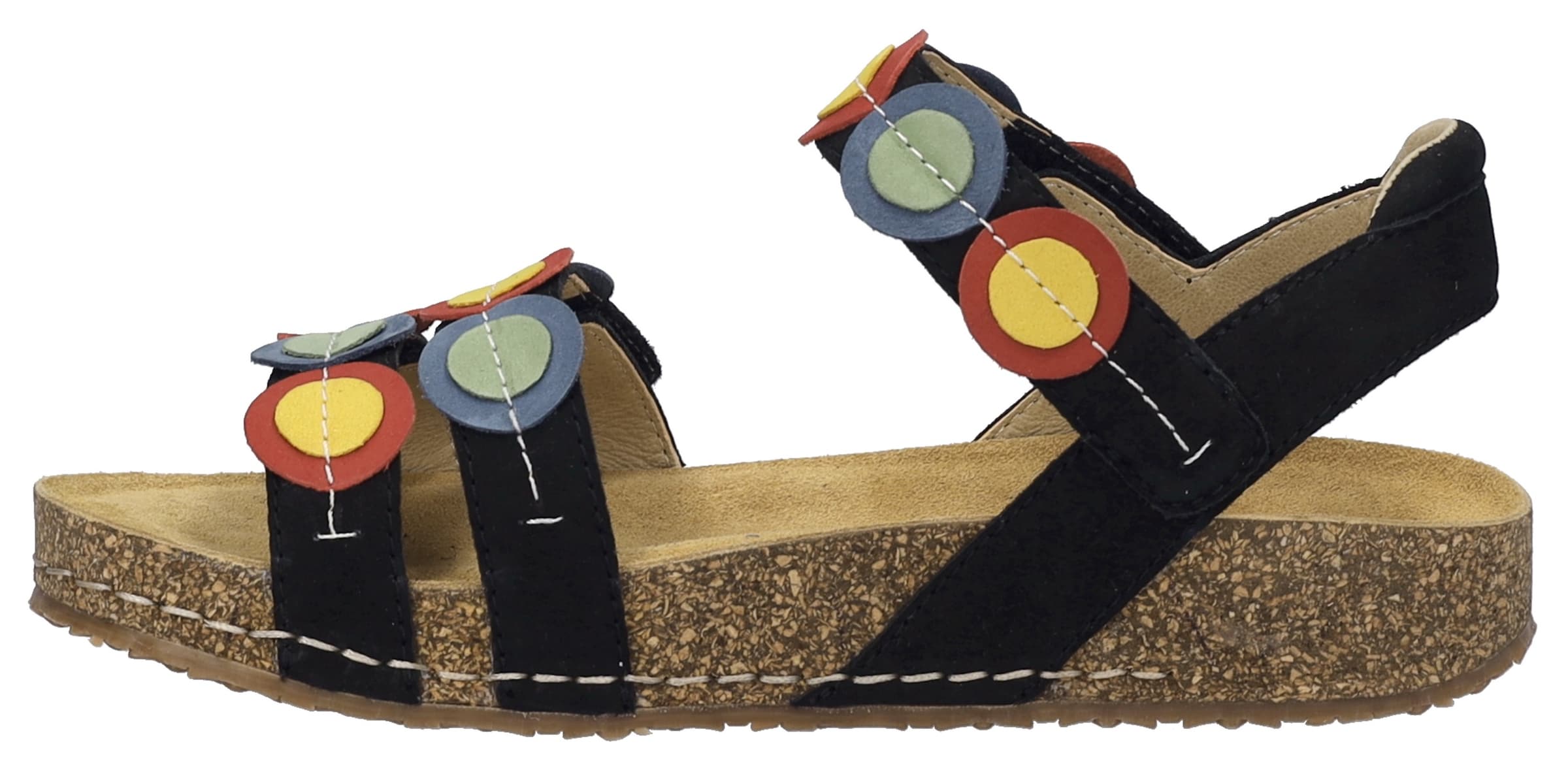 JOSEF SEIBEL Strap Sandals in Black: front