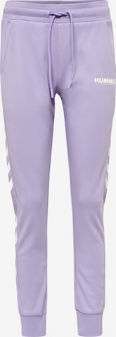 Hummel Tapered Sportbroek 'Legacy' in Lila: voorkant