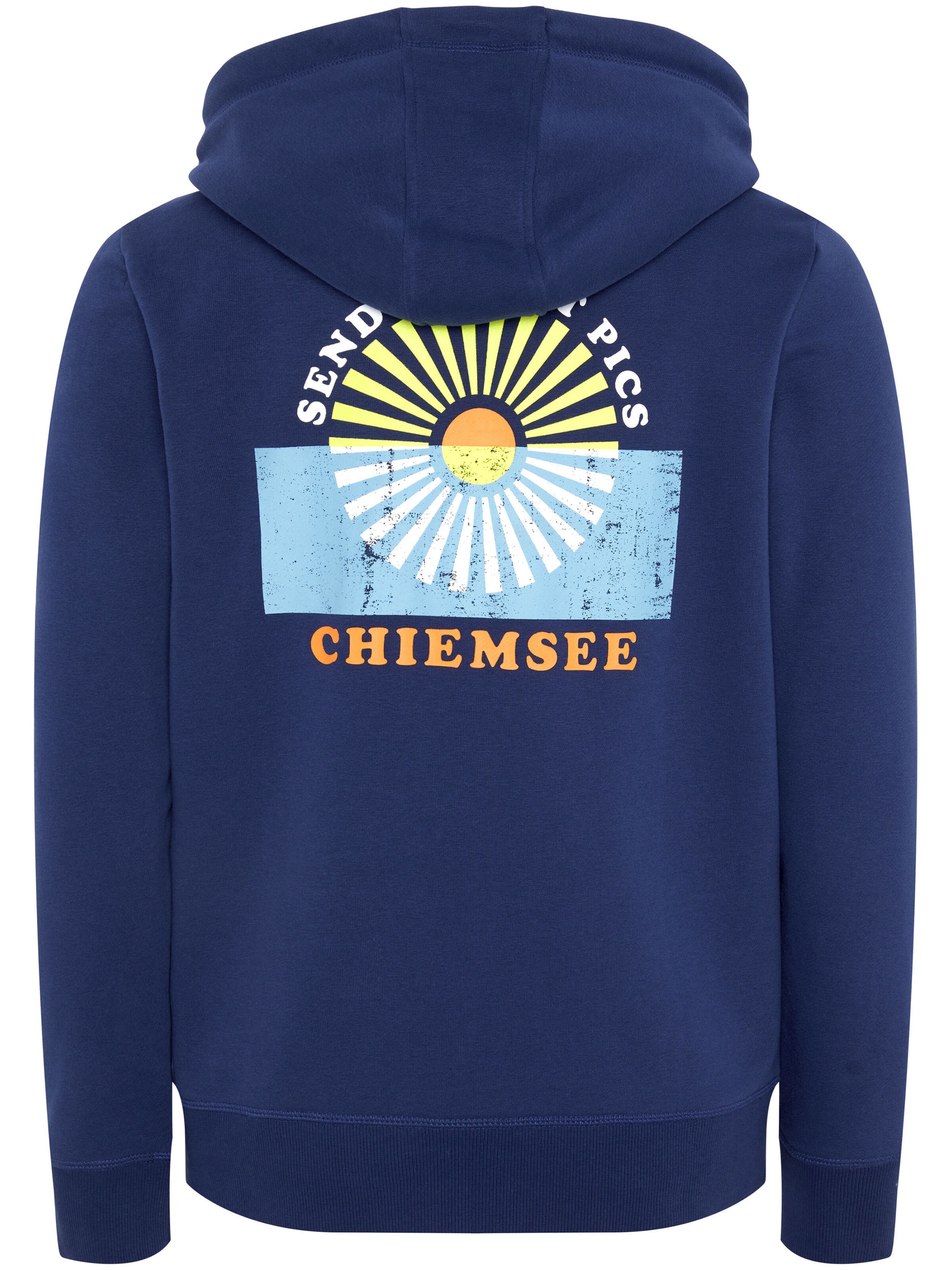 CHIEMSEE Zip-Up Hoodie in Blue