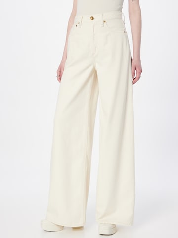 Wide leg Jeans 'SOFIE' di rag & bone in beige: frontale