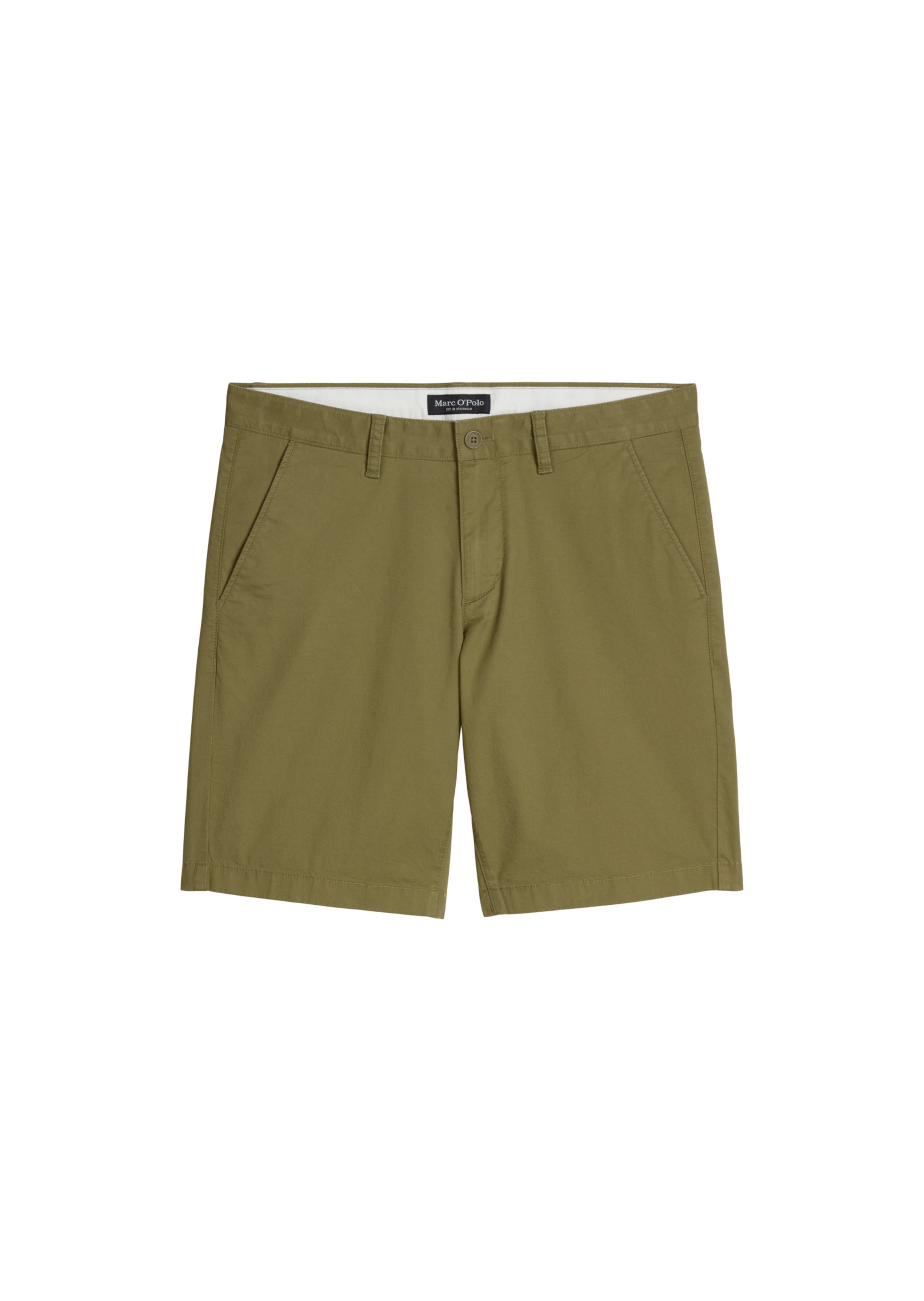 Marc O'Polo Regular Shorts Model Reso regular ' aus leichtem Stretch-Twill ' in Grün: Vorderseite