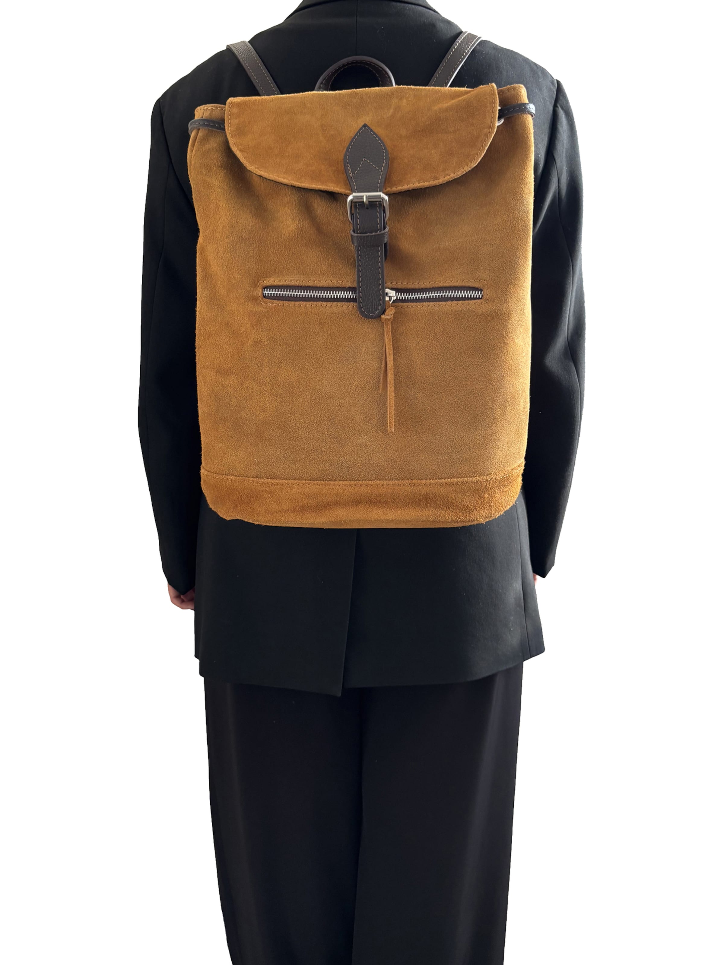 CHICCA BORSE Rugzak in Bruin: voorkant