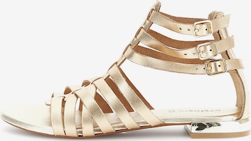 Sandalo con cinturino di CAFè NOIR in oro: frontale