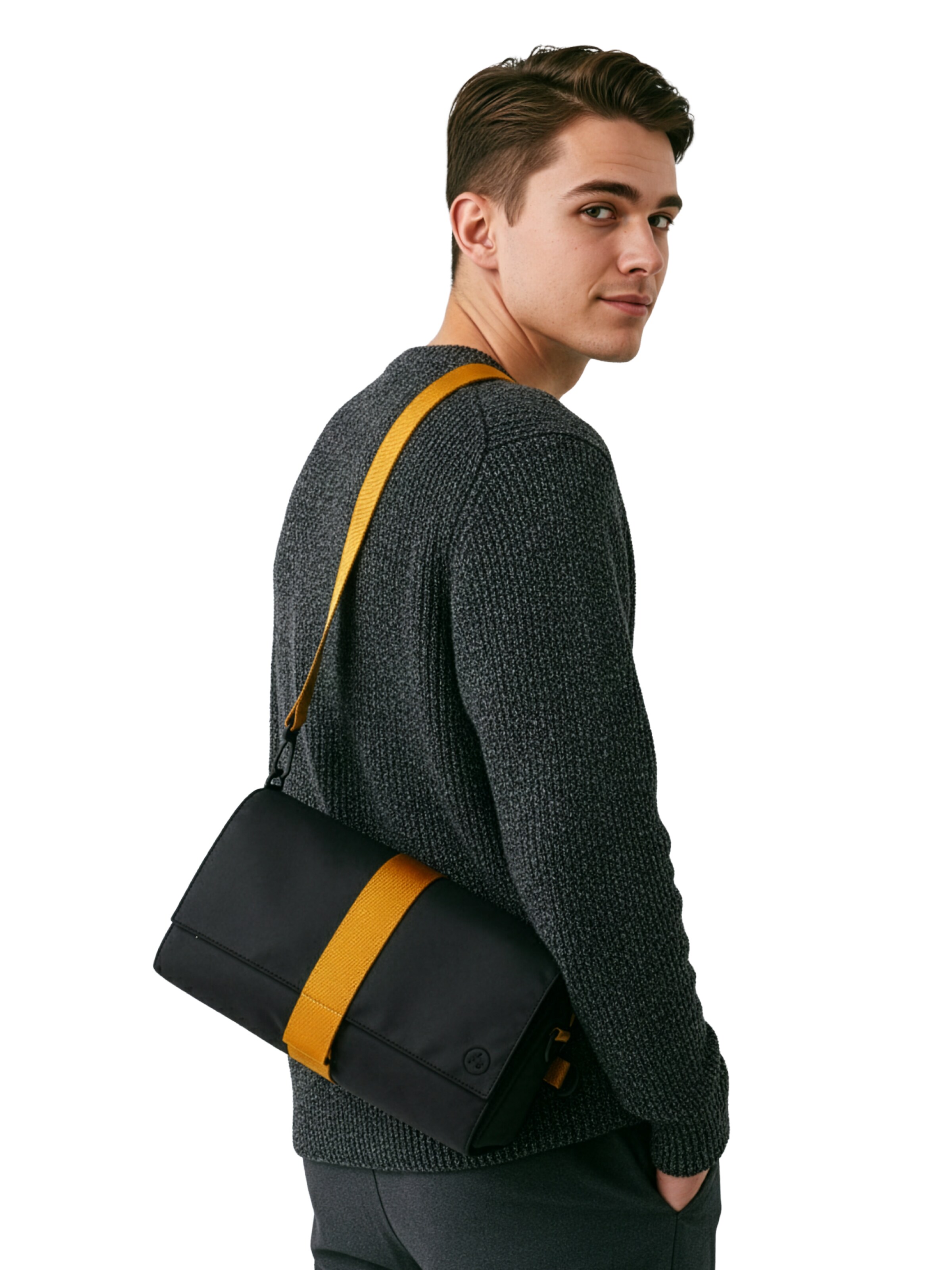 KIWEE Umhängetasche 'KIWEE Triangle Sling - Black'‌‌‌‌ in Schwarz