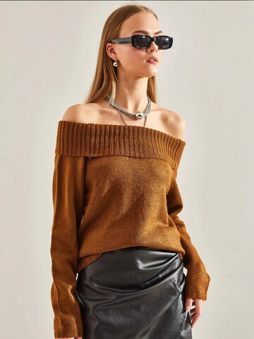 Bianco Lucci Sweater in Brown