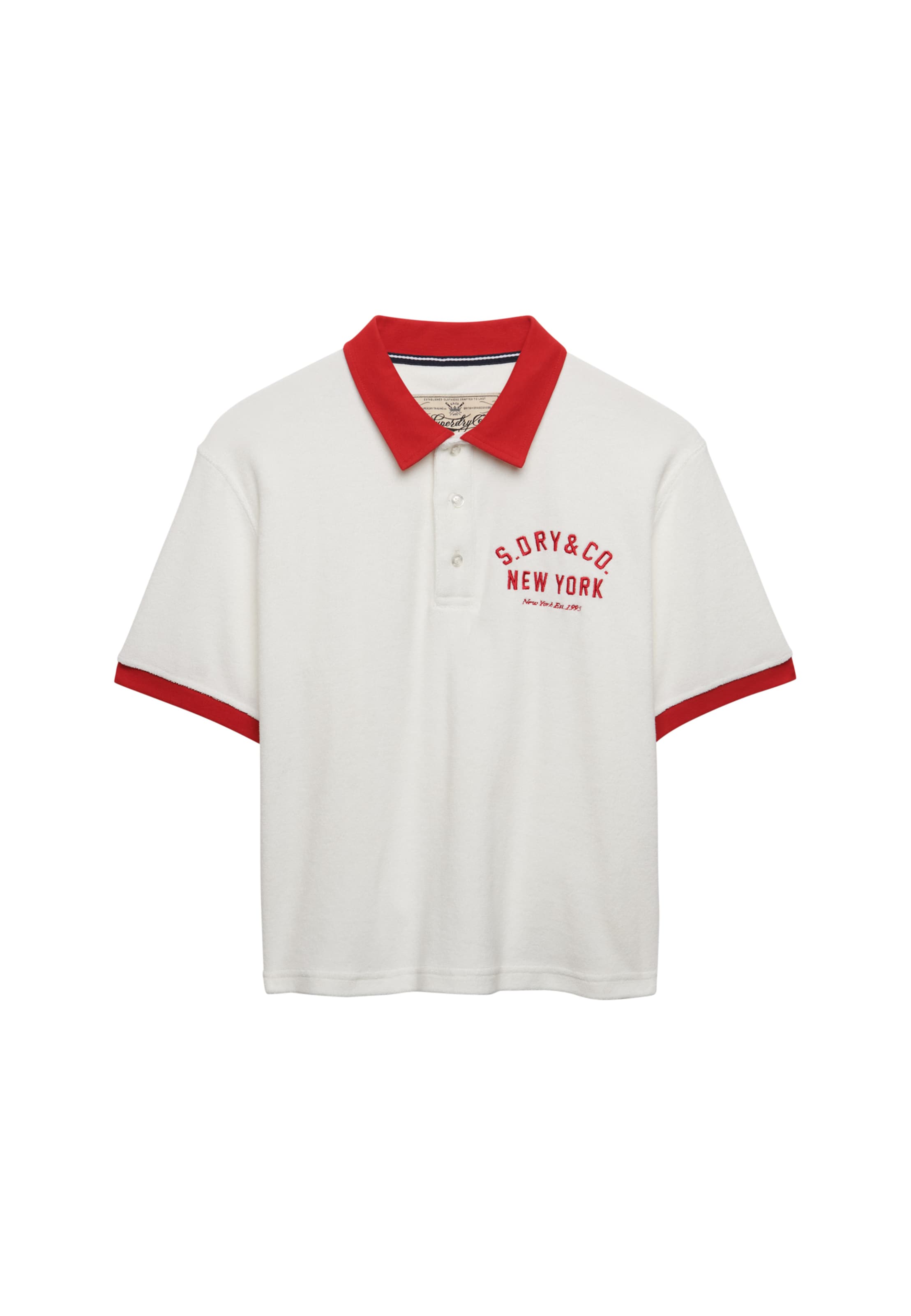 Superdry & Co T-shirt 'Heritage' en crème / rouge, Vue avec produit