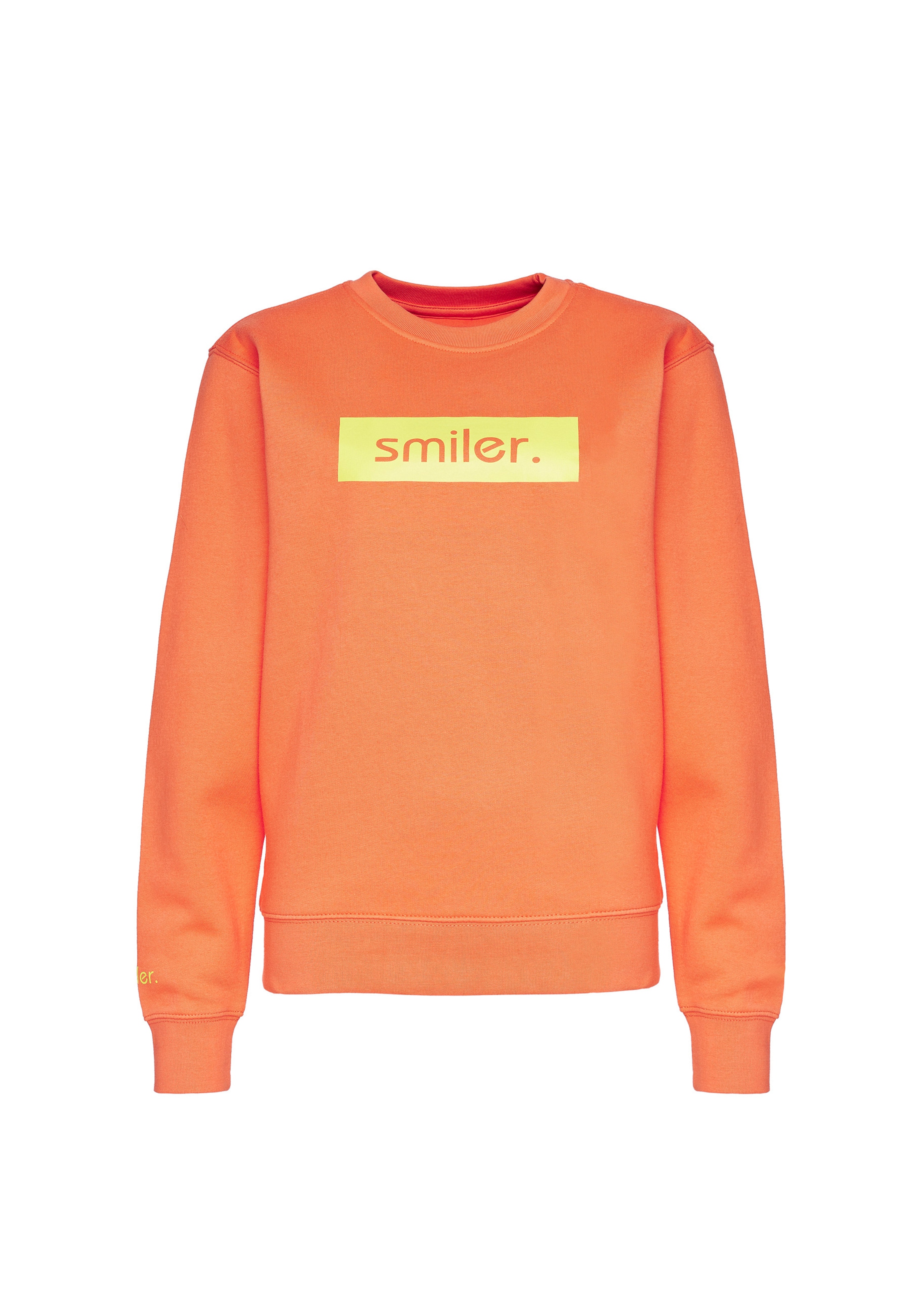 smiler. Sweatshirt dude. in Orange: Vorderseite