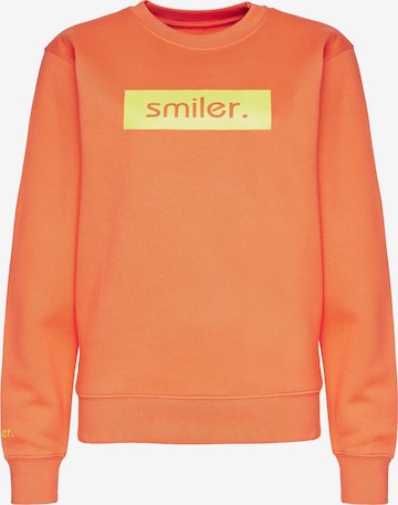 smiler. Sweatshirt in Orange: front