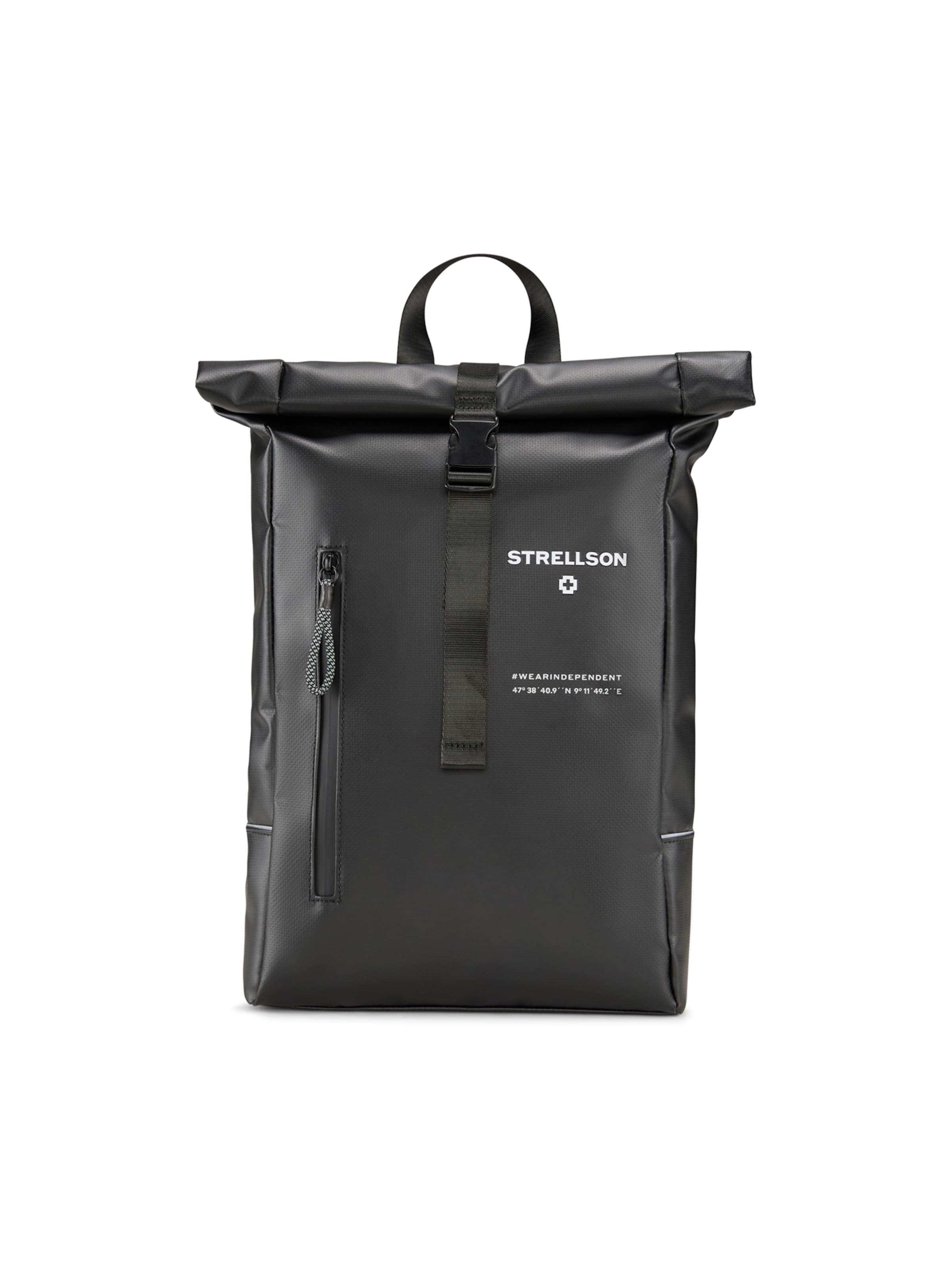 STRELLSON Rucksack 'Stockwell 2.0 Eddie' in Schwarz: Vorderseite