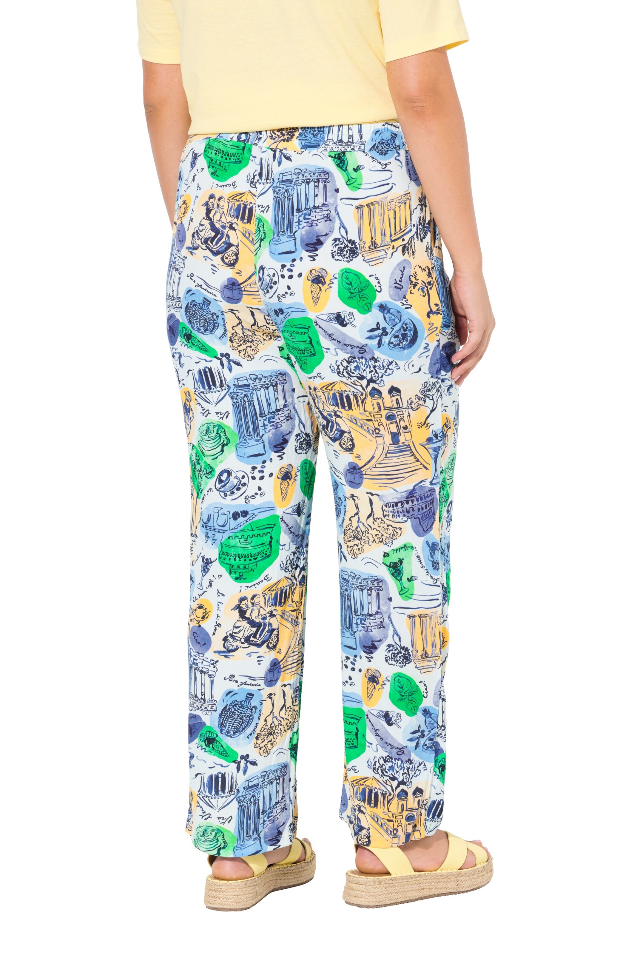 Ulla Popken Loosefit Broek in Blauw