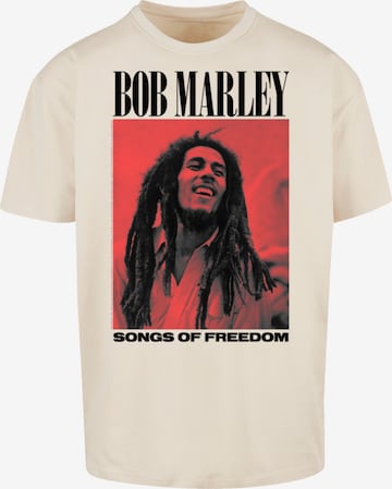 T-Shirt 'Bob Marley Songs Of Freedom Reggae Music' F4NT4STIC en beige : devant
