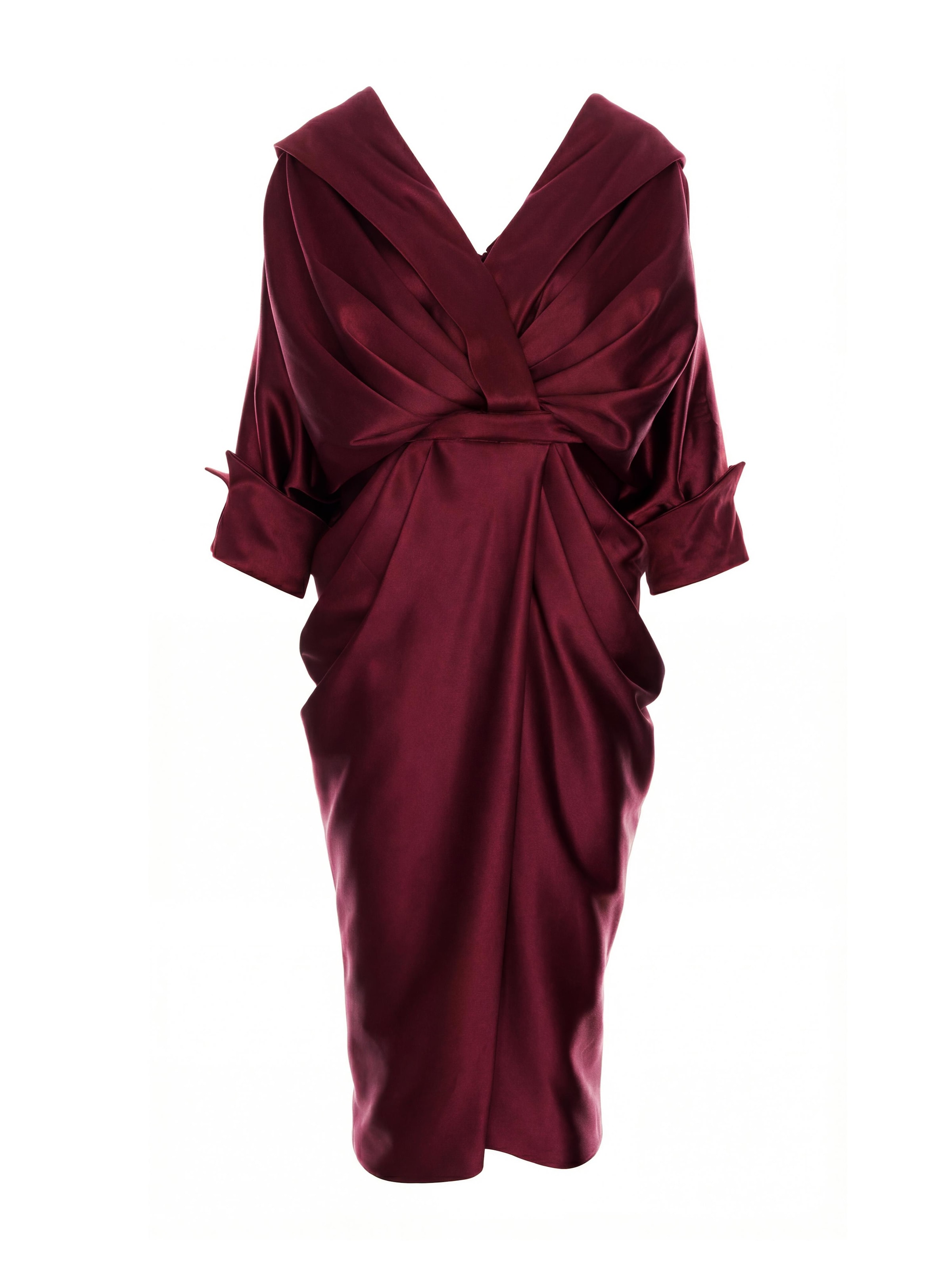 acob a porter Avondjurk 'MS' in Rood: voorkant