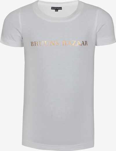 Tricou Bruuns Bazaar Kids pe auriu / alb murdar, Vizualizare produs