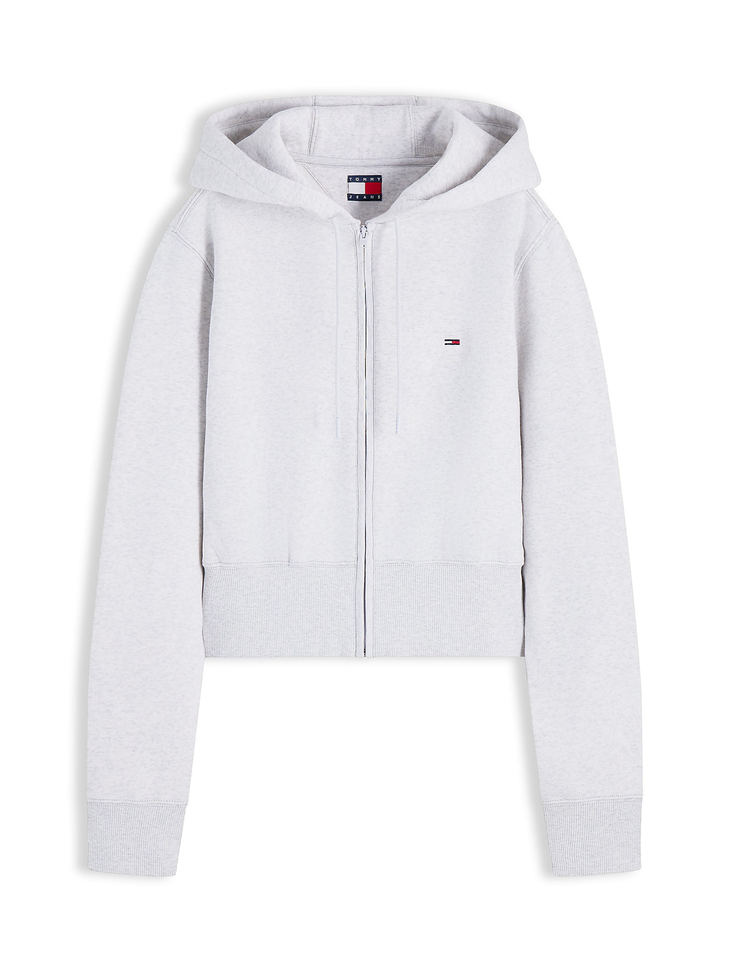 Tommy Jeans Sweatvest in Grijs: voorkant