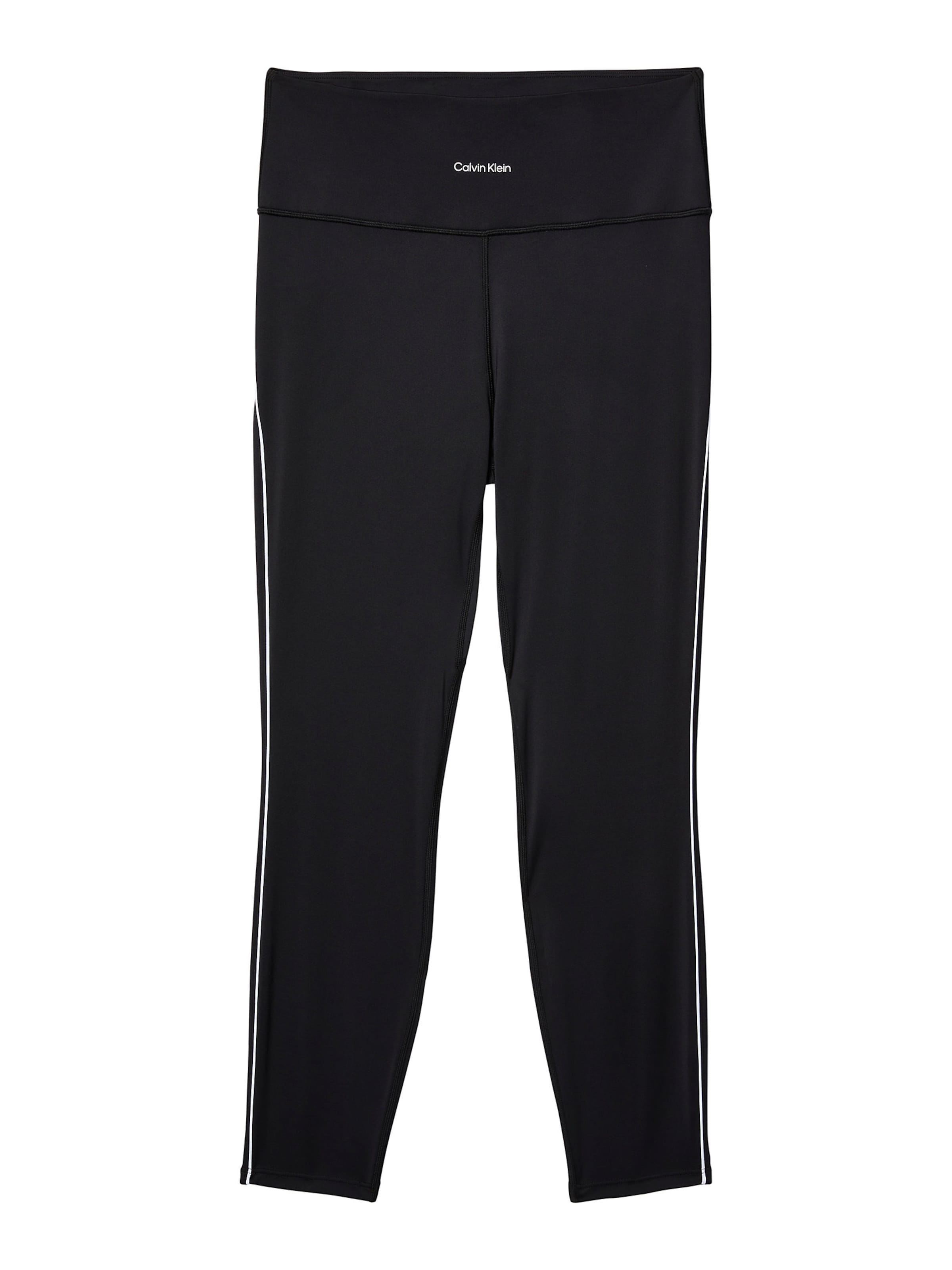 Coupe slim Pantalon de sport Calvin Klein Sport en noir : devant