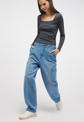 MUSTANG Loose fit Jeans ' Ava Loose Wide Cargo ' in Blue