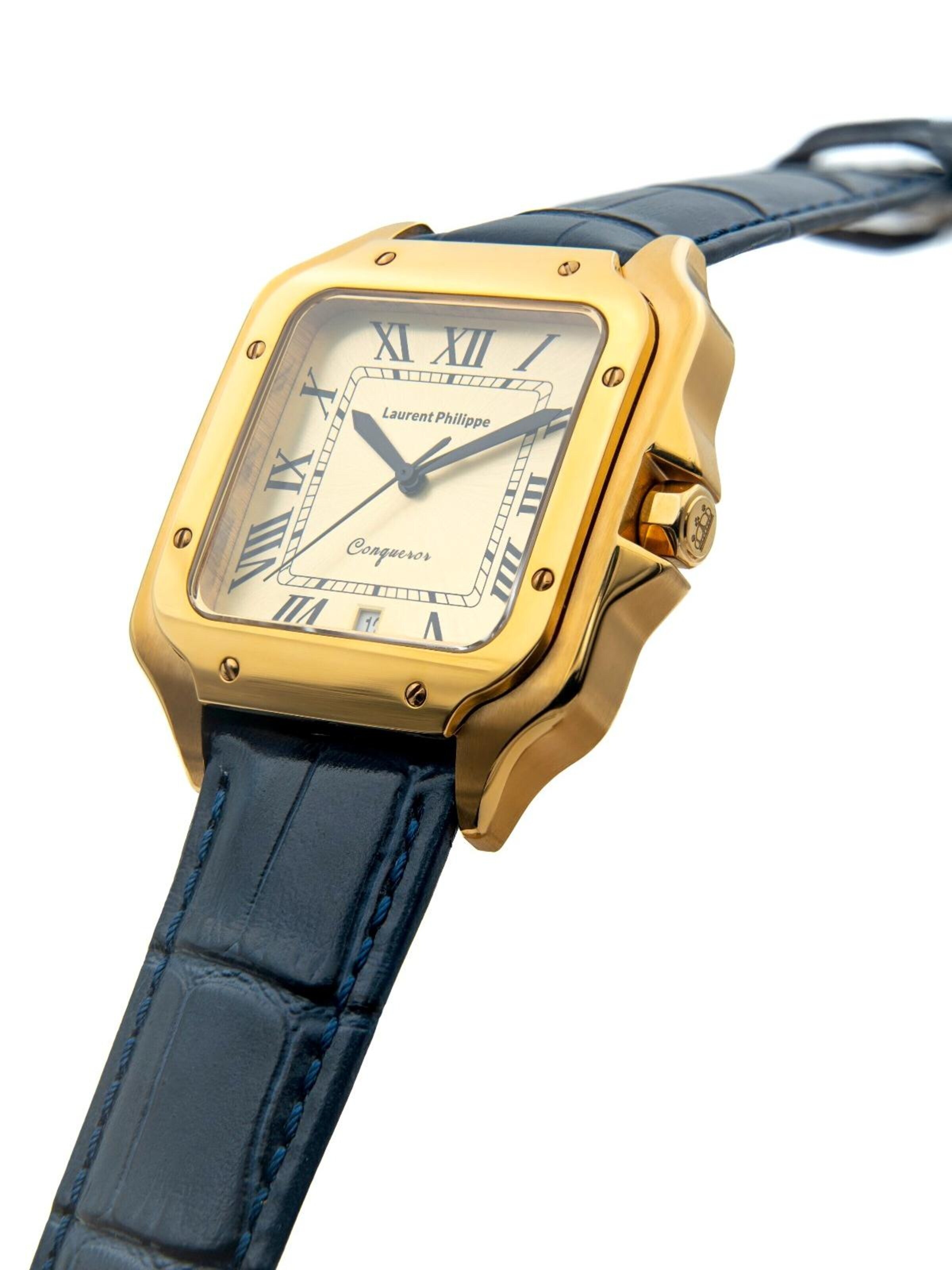 Laurent Philippe - Reloj analógico 'Conqueror The Golden Eye – Blue Deviant' en azul