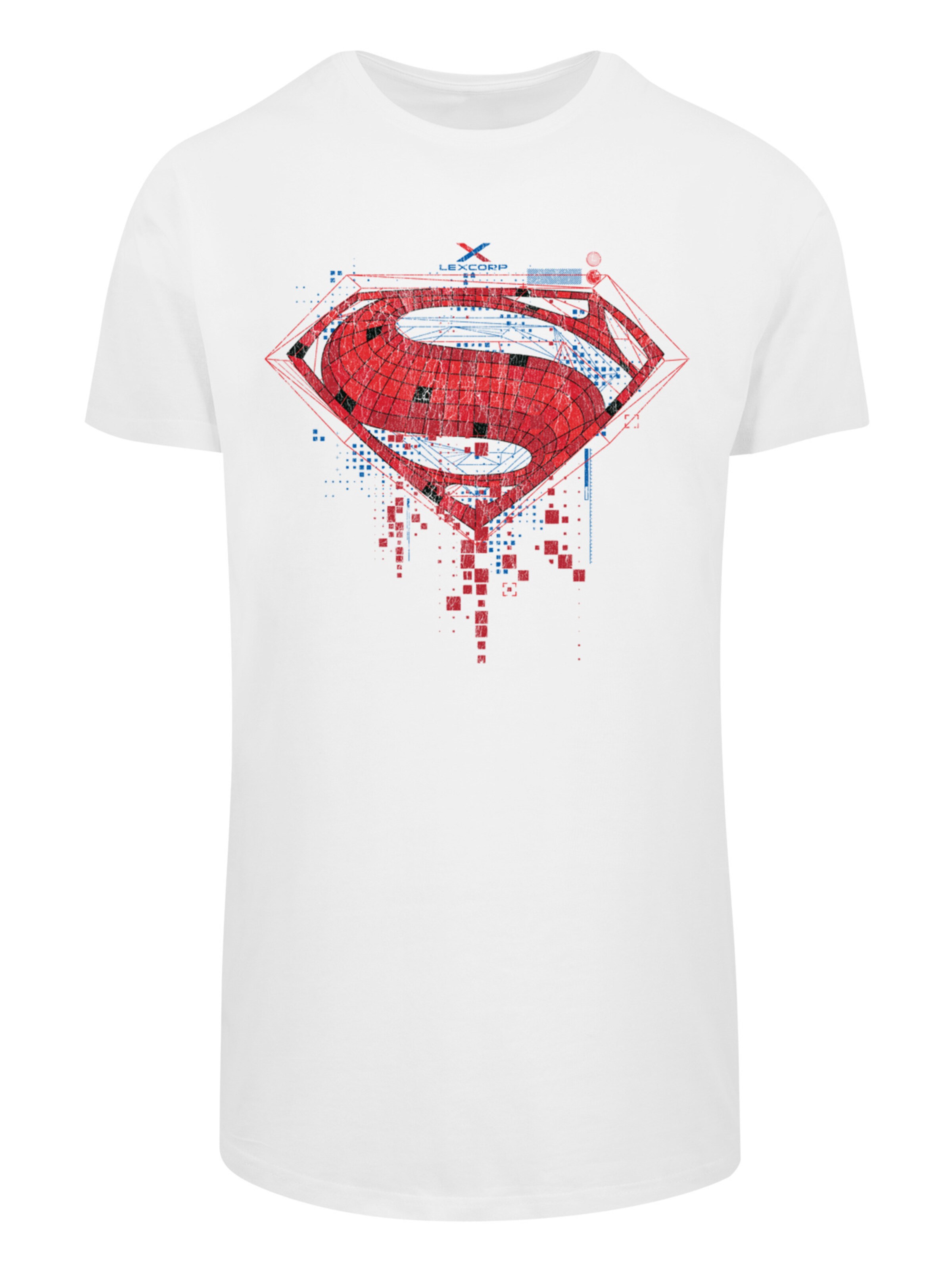 F4NT4STIC Shirt 'DC Comics Superman Geo Logo' in White: front