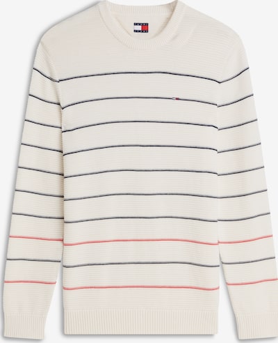 Tommy Jeans Pulover u crvena / crna / vuneno bijela, Pregled proizvoda
