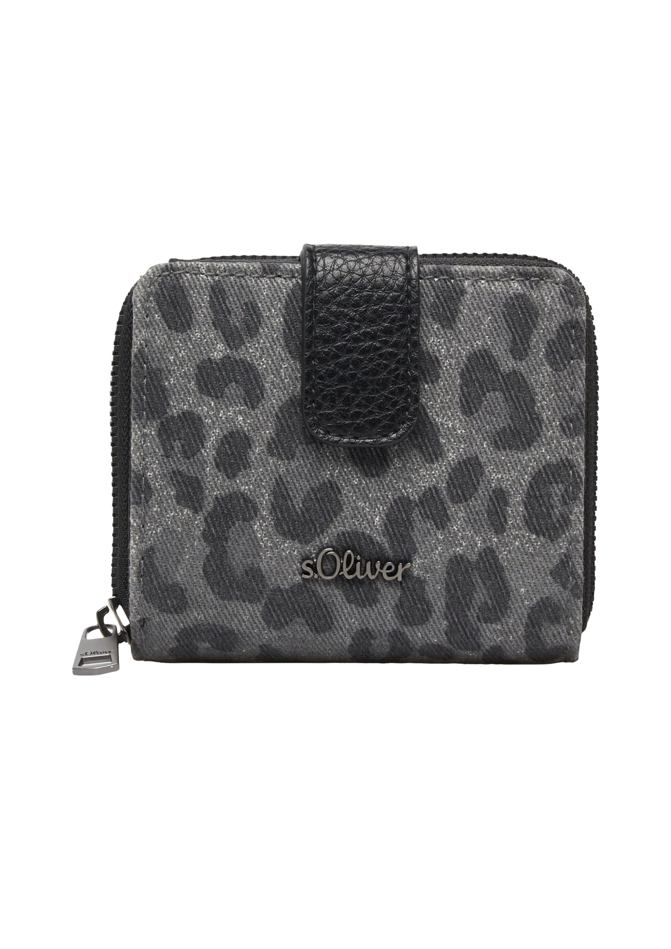 s.Oliver Wallet in Grey: front
