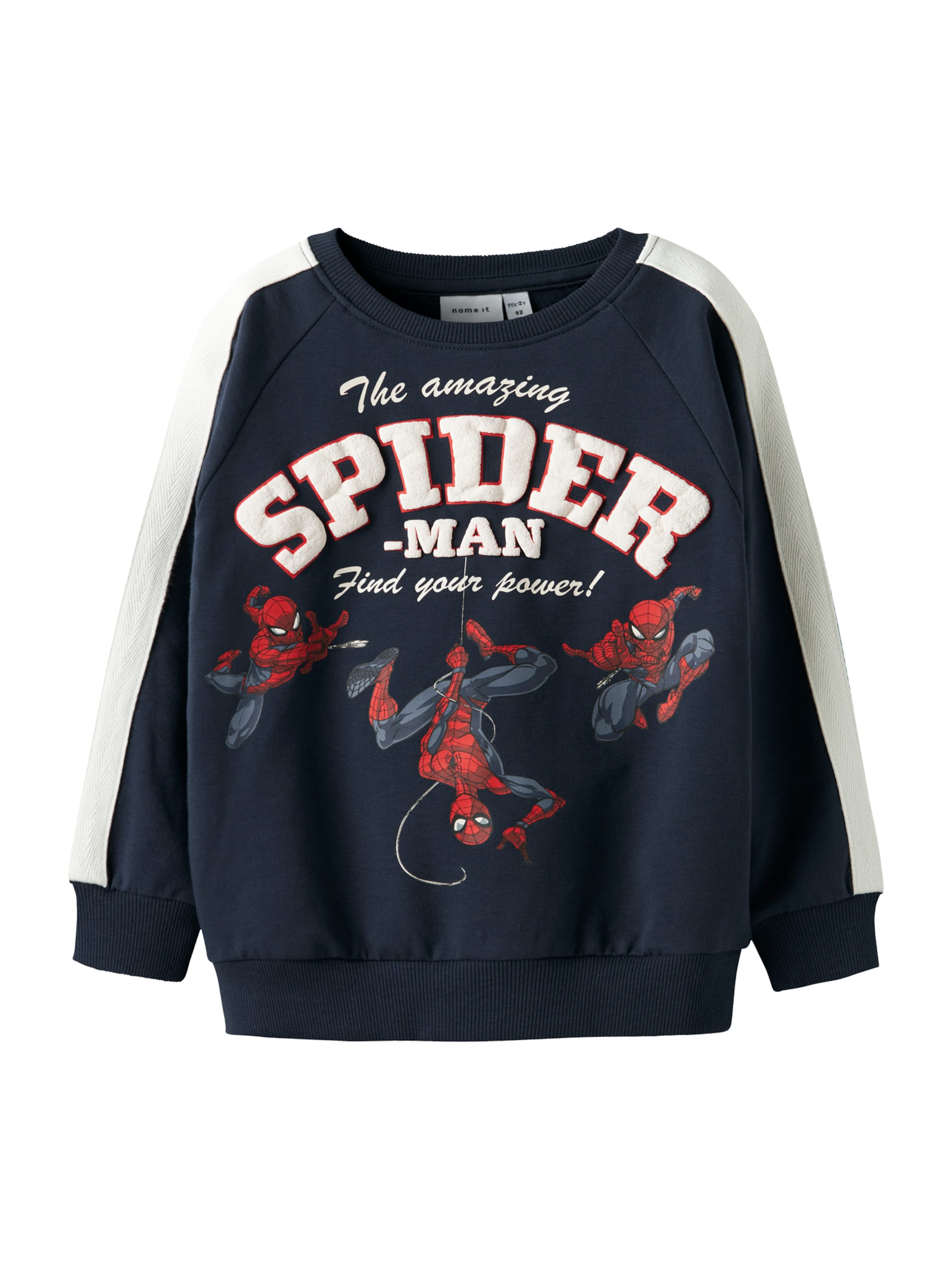 NAME IT Суичър 'MOBERT SPIDER' в синьо: отпред