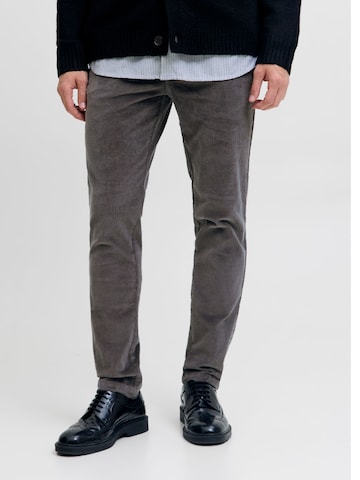 JACK & JONES Slim fit Chino trousers 'JPSTMarco' in Grey: front