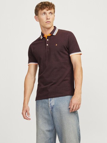 JACK & JONES Poloshirt 'JJEPAULOS' in Braun: Vorderseite