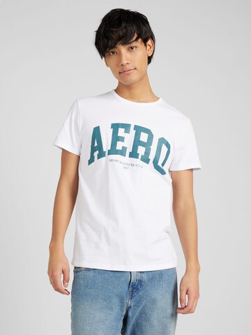 T-Shirt AÉROPOSTALE en blanc : devant