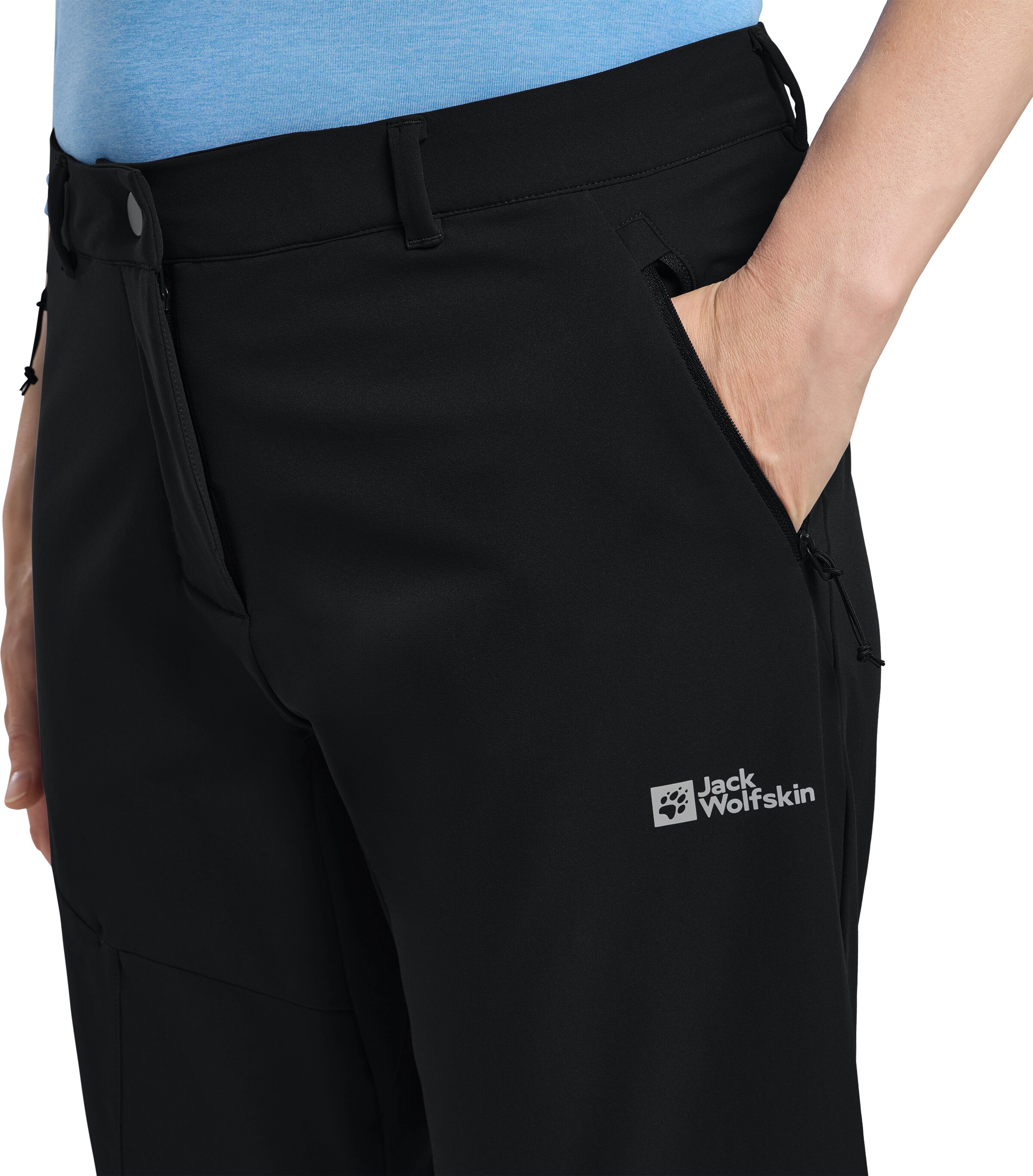 JACK WOLFSKIN Regular Outdoor Pants 'Pico' in Black