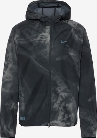 NIKE Athletic Jacket 'Dvn Flash' in Black: front