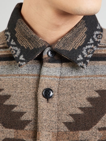 DRYKORN Regular fit Button Up Shirt 'DIEGGO_1' in Brown