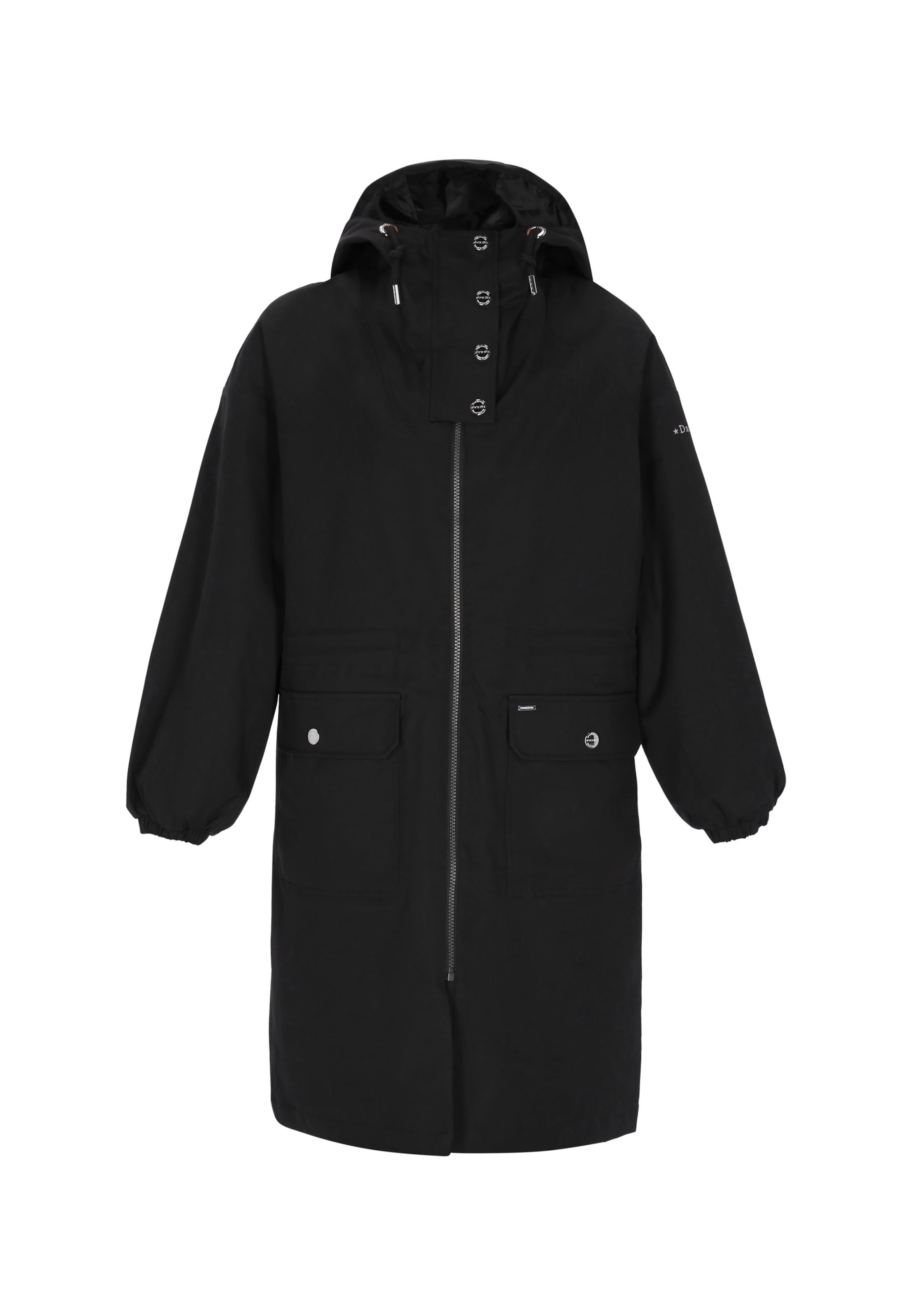 DreiMaster Klassik - Sobretudo meia-estação 'Classic' em preto: frente
