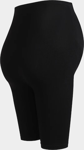 Skinny Pantaloni 'Seamless Umstandsshorts mit hohem Bund' di cfab (formerly creamy fabrics) in nero: frontale