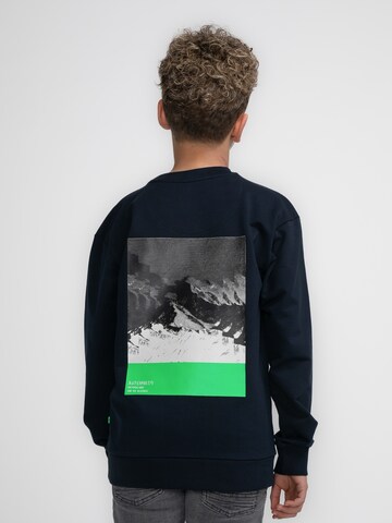 Sweat 'Stevens Village' Petrol Industries en bleu : devant
