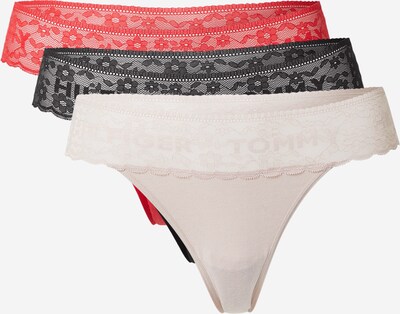 TOMMY HILFIGER Tanga - tělová / ohnivá červená / černá, Produkt