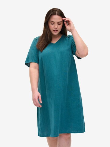 Robe d’été 'Vvivu' Zizzi en bleu : devant