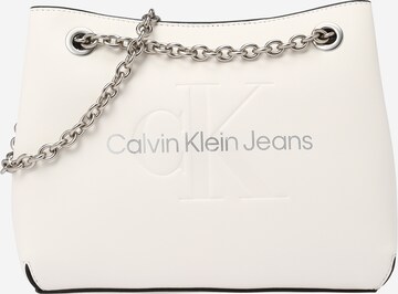 Calvin Klein Jeans - Mala de ombro em branco: frente